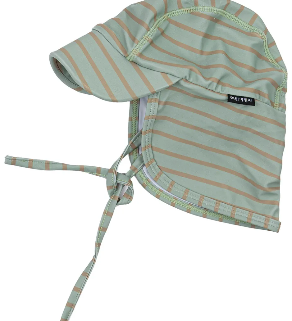 Badetøj|Mikk-Line Badehat - UV50+ - Green Bay m. Striber