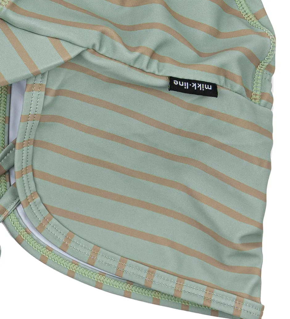 Badetøj|Mikk-Line Badehat - UV50+ - Green Bay m. Striber