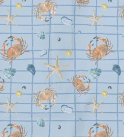 Badetøj|Mikk-Line Badeheldragt - UV50+ - Faded Denim m. Tern/Print