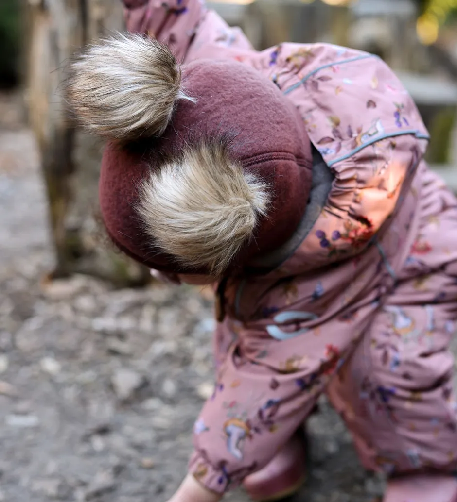 Elefanthuer|Mikk-Line Elefanthue - Uld - 1-lags - Rum Raisin m. Kvaste