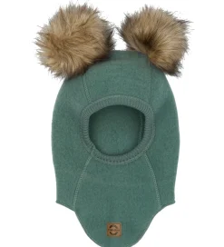 Elefanthuer|Mikk-Line Elefanthue - Uld - 1-lags - Balsam Green m. Kvaste