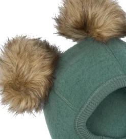 Elefanthuer|Mikk-Line Elefanthue - Uld - 1-lags - Balsam Green m. Kvaste