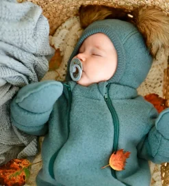 Elefanthuer|Mikk-Line Elefanthue - Uld - 1-lags - Balsam Green m. Kvaste