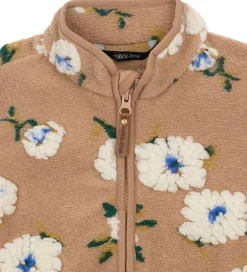 Unisex-Tøj|Fleece|Mikk-Line Fleecejakke - Chipmunk m. Blomster