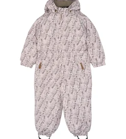 Flyverdragter|Mikk-Line Flyverdragter - Floral - Cloud Gray m. Print