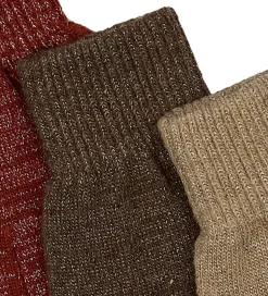 Handsker Og Luffer|Mikk-Line Handsker - Uld/Polyamid - 3-pak - Apple Butter-Chocola