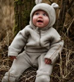 Køredragter|Mikk-Line Køredragt m. Hætte - Uld - Melange Offwhite