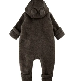 Køredragter|Mikk-Line Køredragt m. Hætte - Uld - Dark Brown Melange