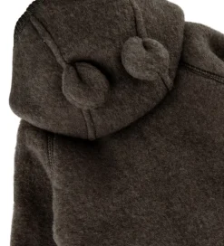 Køredragter|Mikk-Line Køredragt m. Hætte - Uld - Dark Brown Melange