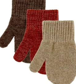 Handsker Og Luffer| Mikk-Line Luffer - Uld/Polyamid - 3-pak - Apple Butter-Chocolat