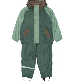 Regntøj|Mikk-Line Regntøj m. Fleece/Seler - PU - 3i1 - Balsam Green