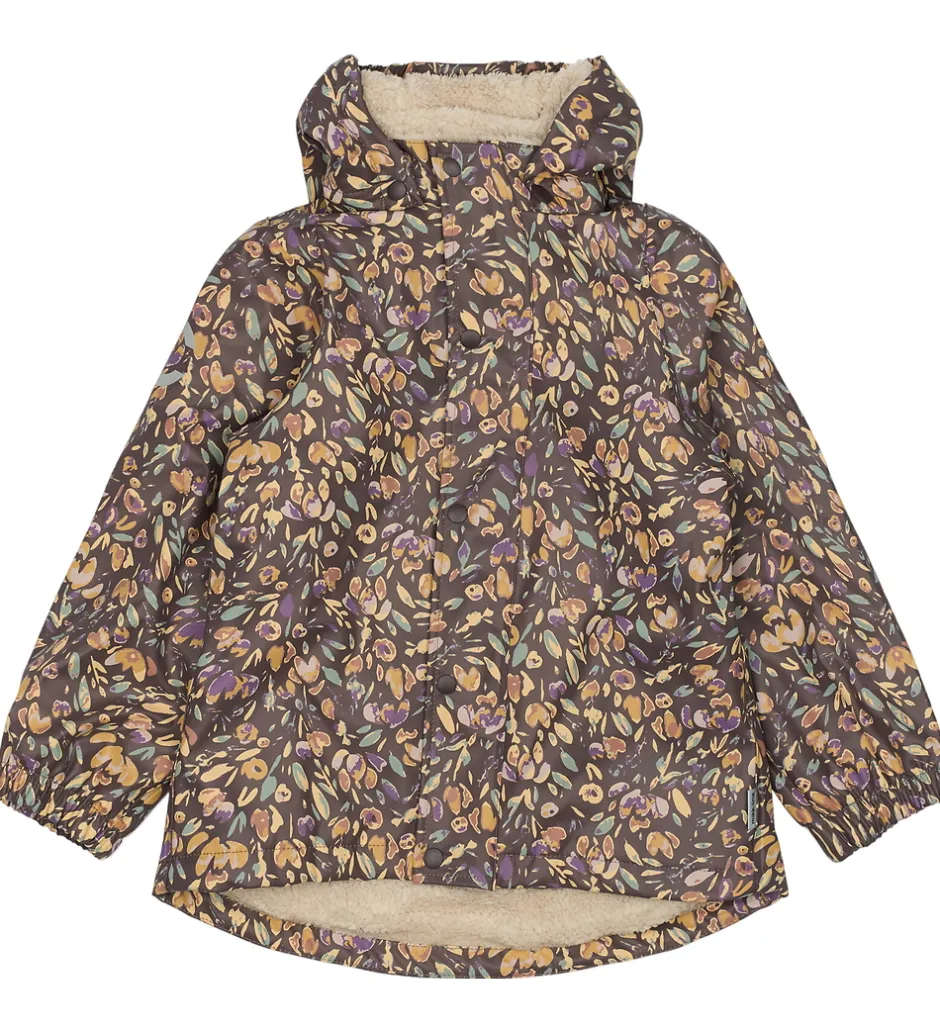 Regntøj|Mikk-Line Regntøj m. For - PU - Raisin m. Blomster
