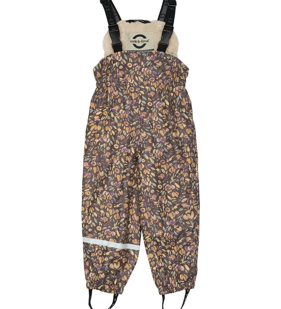 Regntøj|Mikk-Line Regntøj m. For - PU - Raisin m. Blomster