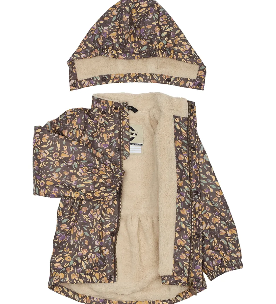 Regntøj|Mikk-Line Regntøj m. For - PU - Raisin m. Blomster