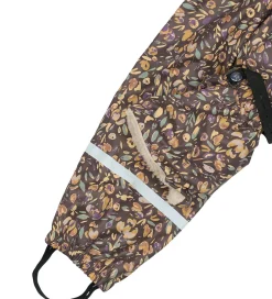 Regntøj|Mikk-Line Regntøj m. For - PU - Raisin m. Blomster