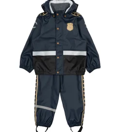 Regntøj|Mikk-Line Regntøj m. Seler - PU - Blue Nights m. Politi