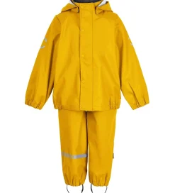 Regntøj|Mikk-Line Regntøj m. Seler - PU - Recycled - Sunflower