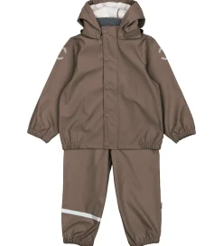 Regntøj|Mikk-Line Regntøj m. Seler - PU - Chocolate Chip