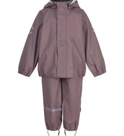 Regntøj|Mikk-Line Regntøj m. Seler - PU - Recycled - Twilight Mauve