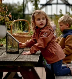 Softshell|Mikk-Line Softshelljakke m. Fleece - Recycled - Russet m. Prikke