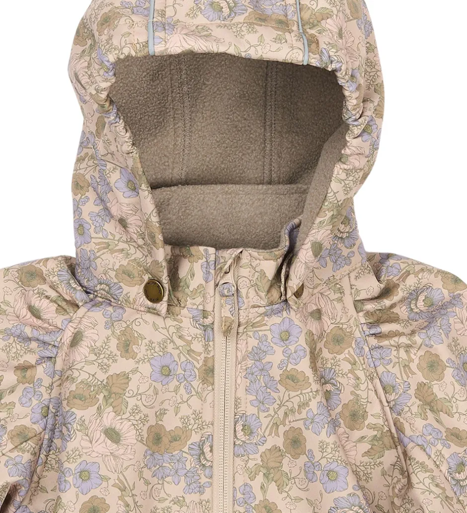 Softshell|Mikk-Line Softshelljakke m. Fleece - Recycled - Doeskin m. Bloms