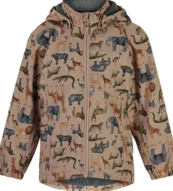 Softshell|Mikk-Line Softshelljakke m. Fleece - Recycled - Nougat m. Dyr