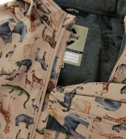 Softshell|Mikk-Line Softshelljakke m. Fleece - Recycled - Nougat m. Dyr