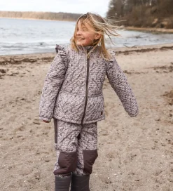 Termotøj|Mikk-Line Termotøj - Cloud Gray m. Blomster/Flæser