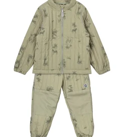 Termotøj|Mikk-Line Termotøj - Gray Green m. Print