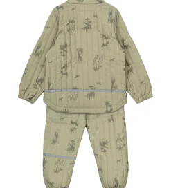 Termotøj|Mikk-Line Termotøj - Gray Green m. Print