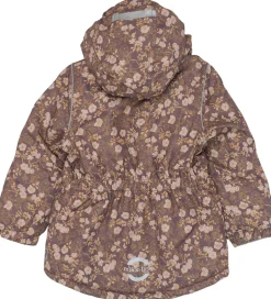 Vinterjakker|Mikk-Line Vinterjakke - Recycled - Sparrow m. Blomster