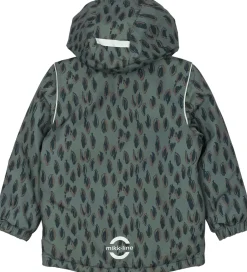 Vinterjakker|Mikk-Line Vinterjakke - Recycled - Balsam Green m. Print