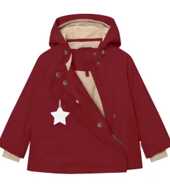 Vinterjakker|Mini A Ture Vinterjakke - MatWang Fleece - Red Merlot