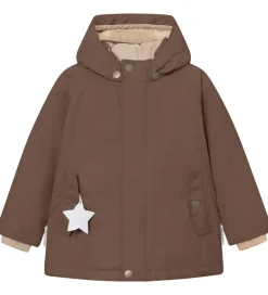 Vinterjakker|Mini A Ture Vinterjakke - MatWally Fleece - Chestnut Brown