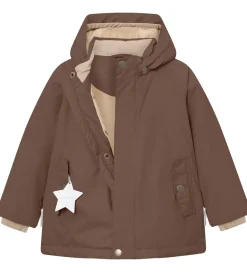 Vinterjakker|Mini A Ture Vinterjakke - MatWally Fleece - Chestnut Brown