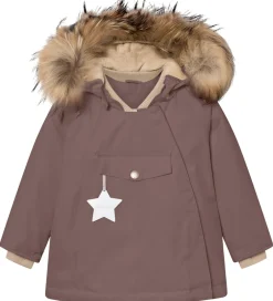 Vinterjakker|Mini A Ture Vinterjakke - MatWang Fleece/Fur - Peppercorn Plum