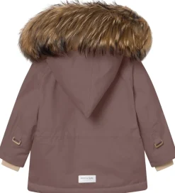 Vinterjakker|Mini A Ture Vinterjakke - MatWang Fleece/Fur - Peppercorn Plum