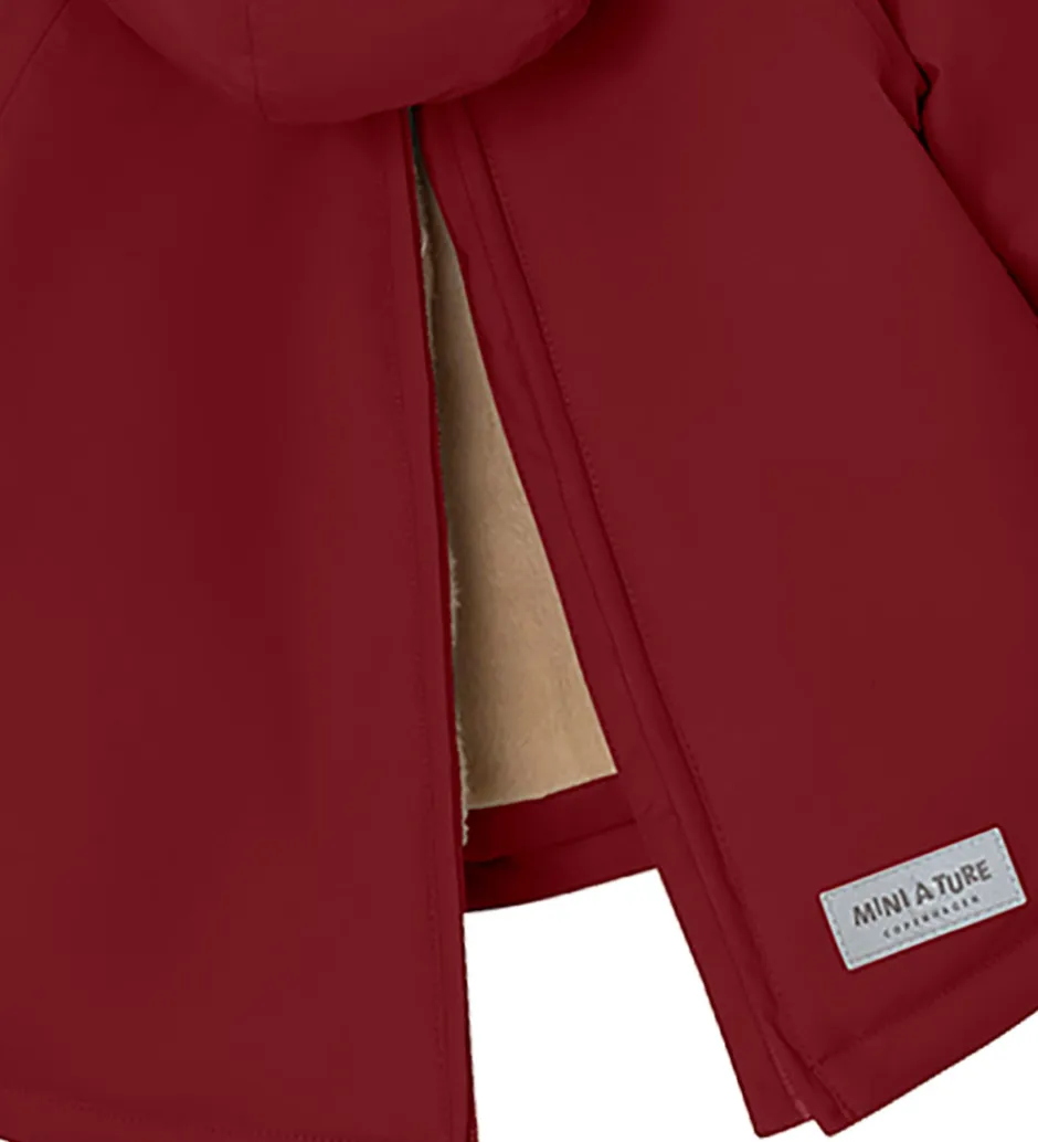 Vinterjakker|Mini A Ture Vinterjakke - Babywen Fleece - Red Marlot