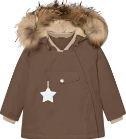 Vinterjakker|Mini A Ture Vinterjakke - MatWang Fleece/Fur - Chestnut Brown