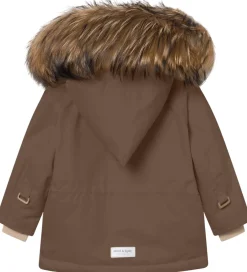 Vinterjakker|Mini A Ture Vinterjakke - MatWang Fleece/Fur - Chestnut Brown