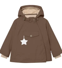 Vinterjakker|Mini A Ture Vinterjakke - MatWang Fleece - Chestnut Brown