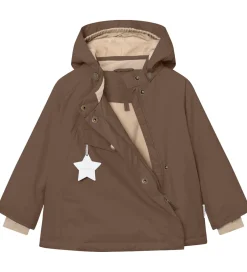Vinterjakker|Mini A Ture Vinterjakke - MatWang Fleece - Chestnut Brown