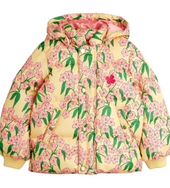 Overgangsjakker|Dunjakker Og Dynejakker|Mini Rodini Dynejakke - Alpine Flowers - Gul