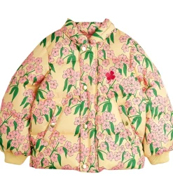 Overgangsjakker|Dunjakker Og Dynejakker|Mini Rodini Dynejakke - Alpine Flowers - Gul
