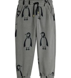Fleece|Mini Rodini Fleecebukser - Penguin - Grå