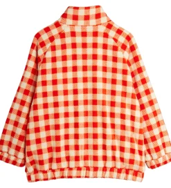Fleece|Mini Rodini Fleecejakke - Gingham - Rød/Hvidternet