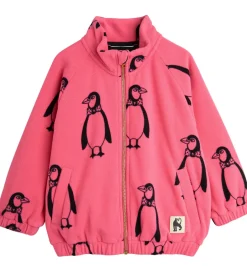 Fleece|Mini Rodini Fleecejakke - Penguin - Pink