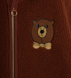 Fleece|Mini Rodini Fleecejakke - Bear - Brun
