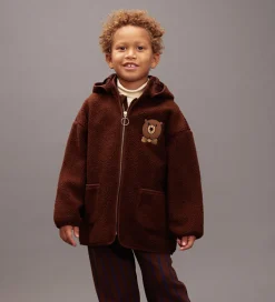 Fleece|Mini Rodini Fleecejakke - Bear - Brun