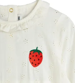 Heldragter|Mini Rodini Heldragt - Strawberry Schiffli - Hvid